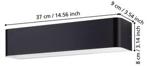 Eglo 901018 - Applique a LED SANIA LED/12W/230V 3000K nero