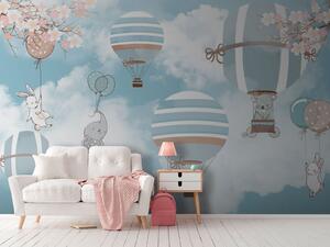 Carta da parati Palloncini nel cielo blu, Carta da parati per Bambini, u94289 : Uwalls.it