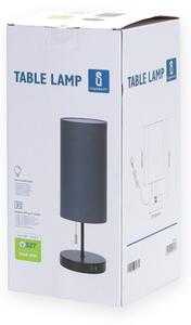 Aigostar - Lampada da tavolo con porta USB 1xE27/40W/230V nero