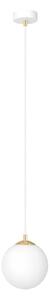 Lampadario a sospensione con filo ROYAL 1xE14/10W/230V diametro 14 cm bianco