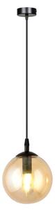 Lampadario a sospensione con filo COSMO 1xE14/10W/230V diametro 14 cm nero/beige