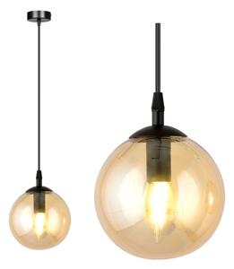 Lampadario a sospensione con filo COSMO 1xE14/10W/230V diametro 14 cm nero/beige