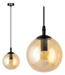 Lampadario a sospensione con filo COSMO 1xE14/10W/230V diametro 14 cm nero/beige