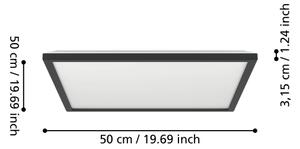 Eglo 901444 - Plafoniera LED da esterno ROVITO 17W/230V 50x50 cm IP44 nero