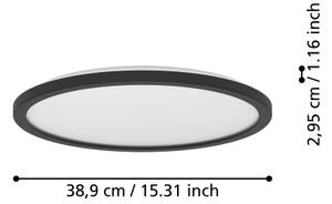 Eglo 901439 - Lampada LED da bagno ROVITO 18,5W/230V diametro 38,9 cm IP44 nero