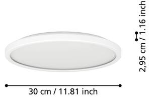 Eglo 901446 -Plafoniera LED da esterno ROVITO 13,9W/230V diametro 30 cm IP44 bianco