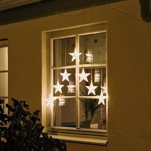Konstsmide Christmas Tenda di luce LED con 7 stelle, bianco caldo