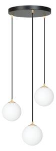 Lampadario a sospensione con filo ROYAL 3xE14/10W/230V diametro 30 cm nero