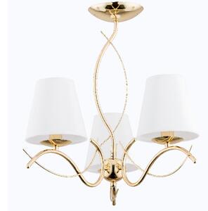 Lampadario a sospensione con supporto rigido MONZA 3xE14/10W/230V oro