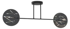 Lampadario a sospensione con supporto rigido FRICK 2xE27/15W/230V nero