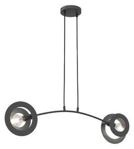 Lampadario a sospensione con filo EUFORIA 2xE27/15W/230V nero