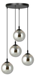 Lampadario a sospensione con filo COSMO 4xE14/10W/230V diametro 40 cm nero/grigio