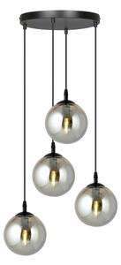 Lampadario a sospensione con filo COSMO 4xE14/10W/230V diametro 40 cm nero/grigio