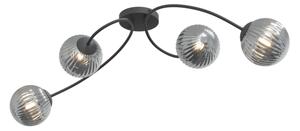 Lampadario a plafone VIBRA 4xE14/10W/230V nero/grigio