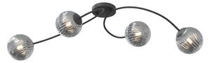 Lampadario a plafone VIBRA 4xE14/10W/230V nero/grigio