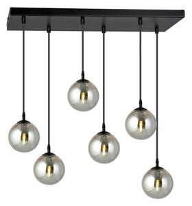 Lampadario a sospensione con filo COSMO 6xE14/10W/230V nero/grigio