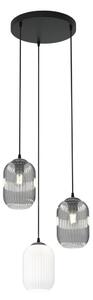 Lampadario a sospensione con filo VERDI 3xE27/15W/230V diametro 30 cm nero/grigio/bianco