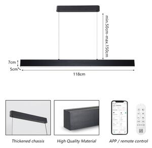 Brilagi - Lampadario LED dimmerabile SLEEKLINE SMART LED/40W/230V Wi-Fi Tuya black+RC