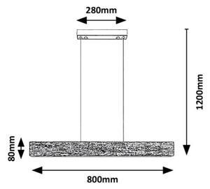 Rabalux 3091 - Lampadario LED a sospensione con filo CINNAMON LED/34W/230V