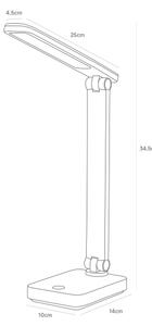 Zuma Line 1949-BK-LED Ricaricabile lampada da tavolo LED/8W/1200mAh 3000/4500/6000K nero