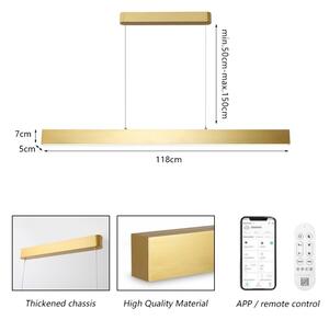 Brilagi - Lampadario LED dimmerabile SLEEKLINE SMART LED/40W/230V Wi-Fi Tuya gold+RC