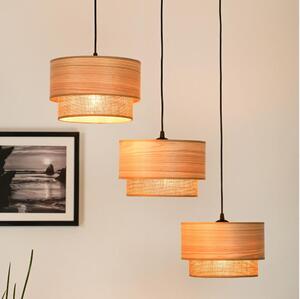 Brilagi - Lampadario a cavo MONTANA BOHO 3xE27/15W/230V marrone/nero