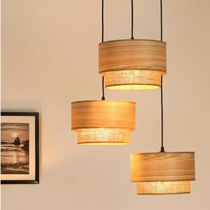 Brilagi - Lampadario a cavo MONTANA BOHO 3xE27/15W/230V marrone/nero