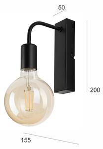 Applique ASTRID 1xE27/60W/230V opaco nero