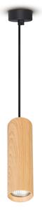 Brilagi - Lampadario a sospensione con filo SELE 1xGU10/30W/230V nero/decorazioni in rovere