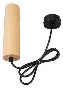 Brilagi - Lampadario a sospensione con filo SELE 1xGU10/30W/230V nero/decorazioni in rovere