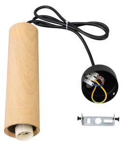 Brilagi - Lampadario a sospensione con filo SELE 1xGU10/30W/230V nero/decorazioni in rovere