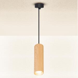 Brilagi - Lampadario a sospensione con filo SELE 1xGU10/30W/230V nero/decorazioni in rovere