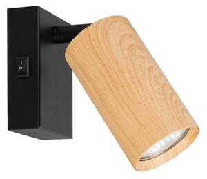 Brilagi - Faretto da parete SELE 1xGU10/30W/230V nero/decorazioni in rovere