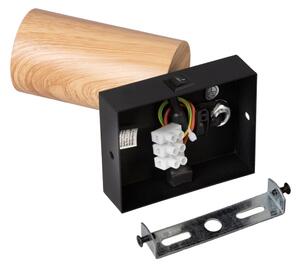 Brilagi - Faretto da parete SELE 1xGU10/30W/230V nero/decorazioni in rovere