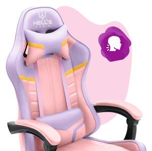 Sedia da gioco per bambini HC - 1004 rosa e viola con dettagli gialli