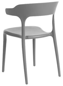 Set di 4 sedie polipropilene resistente colore grigio scuro per interno ed esterno stile moderno Beliani