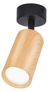 Brilagi - Faretto SELE 1xGU10/30W/230V nero/decorazioni in rovere