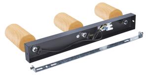 Brilagi - Faretto SELE 3xGU10/30W/230V nero/decorazioni in rovere