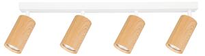 Brilagi - Faretto SELE 4xGU10/30W/230V bianco/decorazioni in rovere