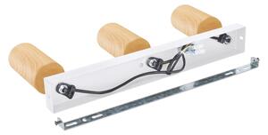 Brilagi - Faretto SELE 3xGU10/30W/230V bianco/decorazioni in rovere