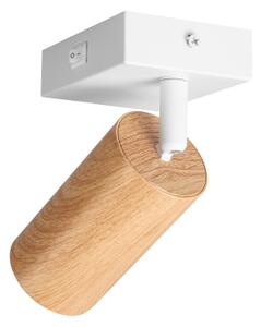 Brilagi - Faretto da parete SELE 1xGU10/30W/230V bianco/decorazioni in rovere