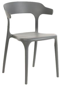 Set di 8 sedie polipropilene resistente colore grigio per interno ed esterno stile moderno Beliani