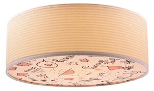 Plafoniera per bambini KIDDY 2xE27/40W/230V beige/rosa