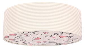 Plafoniera per bambini KIDDY 2xE27/40W/230V beige/rosa