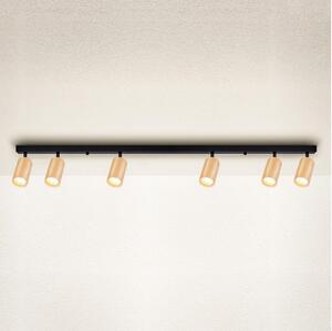 Brilagi - Faretto SELE 6xGU10/30W/230V nero/decorazioni in rovere
