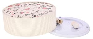 Plafoniera per bambini KIDDY 2xE27/40W/230V beige/rosa
