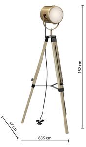 Atmosphera - Lampada con piedistallo EBOR 1xE27/25W/230V pino/ottone