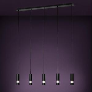 Eglo 39706 - Lampadario LED a sospensione con filo BERNABETA 5xGU10/4,6W/230V nero