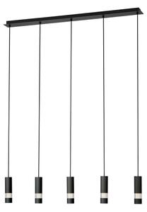 Eglo 39706 - Lampadario LED a sospensione con filo BERNABETA 5xGU10/4,6W/230V nero