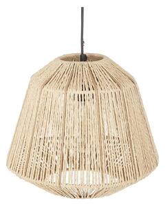 Atmosphera - Lampadario a sospensione con filo JILY 1xE27/40W/230V iuta beige